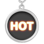 Red Hot White Glowing Logo Sterling Silver Jewelry