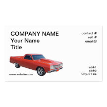 red hotrod business card template
