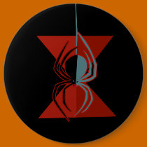 Red Hourglass Spider buttons