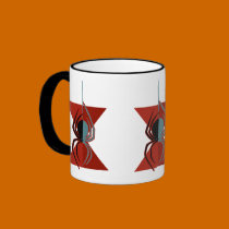 Red Hourglass Spider mugs