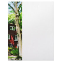 Red House on Hill Letterhead Template
