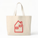 red house real estate icon bags