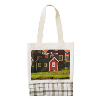Red Houses in Sweden Zazzle HEART Tote Bag