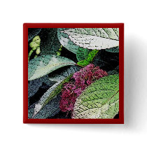 "Red Hydrangea" Pin buttons by CaroleArt "Red Hydrangea" Pin buttons