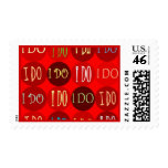 RED I DO POSTAGE STAMPS - Customized