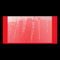 Red icicles photo cards