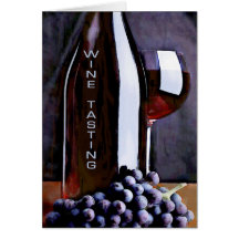 Red in the Shadows Wine Tasting Card
