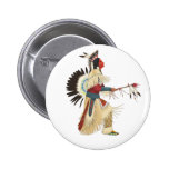 Red Indian Pinback Button