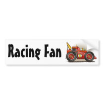Red Indy Race Car Racing Fan Bumper Sticker bumper stickers by art1st Red Indy Race Car Racing Fan Bumper Sticker bumper stickers