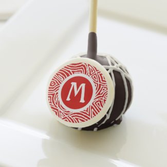 Red Initial Cake Pops
