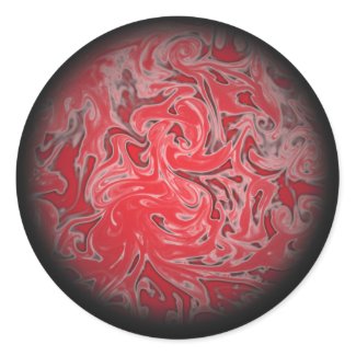 Red Ink Globe sticker