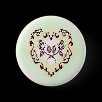 Red Ink Heart Pin buttons