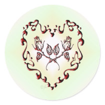 Red Ink Heart stickers by Rockangel1 Red Ink Heart stickers