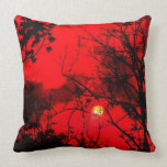 Red IR Tree Photo Pillow