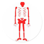 red is ded round sticker