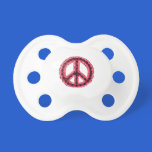 Red Jagged Peace Pacifier pacifiers