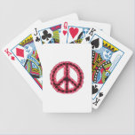 Red Jagged Peace Playing Cards playing cards