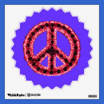 Red Jagged Peace Starburst Wall Decal wall decals