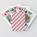 Red Jagged Peace Tiled Playing Cards playing cards