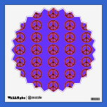 Red Jagged Peace Tiled Starburst Wall Decal wall decals
