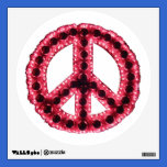 Red Jagged Peace Wall Decal wall decals