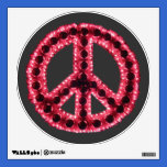 Red Jagged Peace Wall Decal wall decals