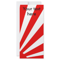 Red Japanese sunburst Personalized Rack Card