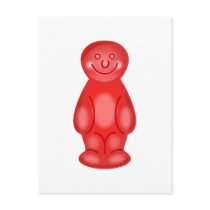 Red Jelly Baby Post Card