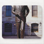 Red John F. Kennedy statue flowers Mouse Pads