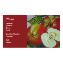Red Johnagold Apples Fruit Business Cards