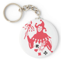 Red joker key chains