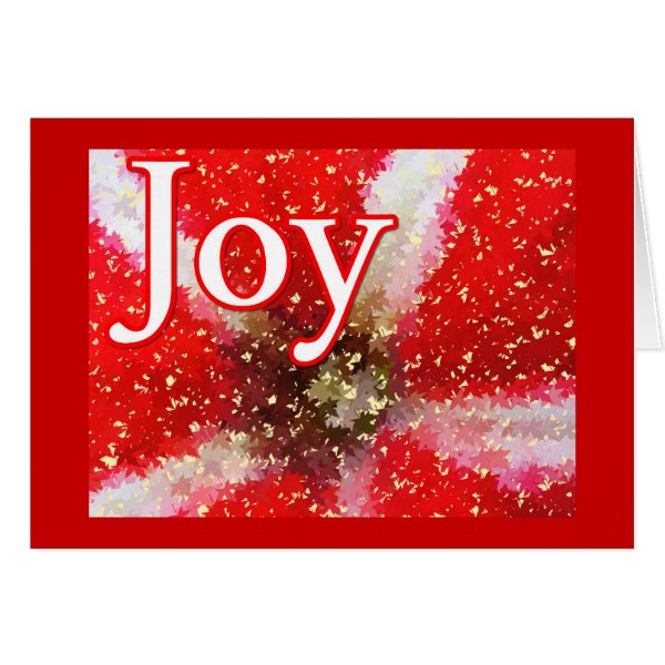 Red Joy Christmas Greeting Card