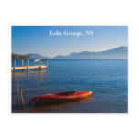 Red Kayak on Lake George, NY Postcards