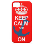 Red Keep Calm and Carry On Sailng iPhone Case iPhone 5 Covers