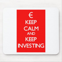 Red Keep Calm and Keep Investing Mouse Mats