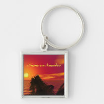 Red keychain red Sunset keychains