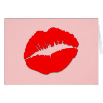 Red Kissy Lips cards