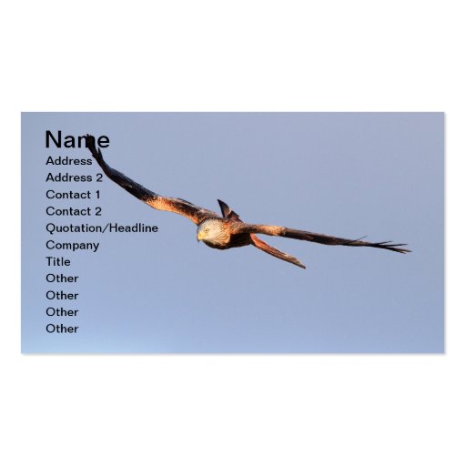 Red Kite Business Card (front side)