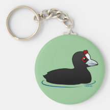 Red-knobbed Coot Key Chain