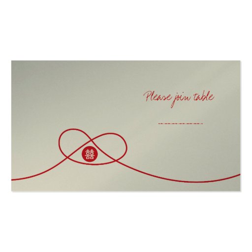 Red Knot + Double Xi Custom Table / Place Card / Business Card (front side)