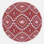 Red Knotted Round Sticker