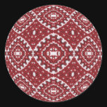 Red Knotted Round Sticker