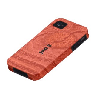 Red Knotty Wood Vibe iPhone 4 Cover