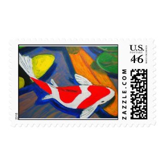 RED KOI stamp