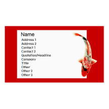 Red Koi Traditional Business Card