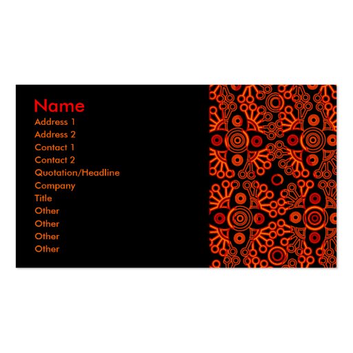 red lace business card templates