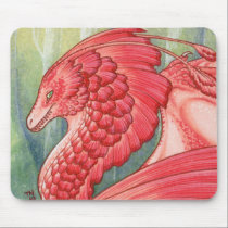 Red lace dragon ACEO mousepad mousepads