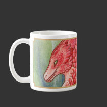 Red Lace Dragon ACEO mug mugs