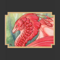Red lace dragon ACEO T-shirt