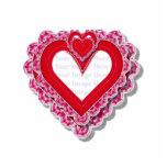 Red Lace Heart frame Photo Sculpture photo sculptures